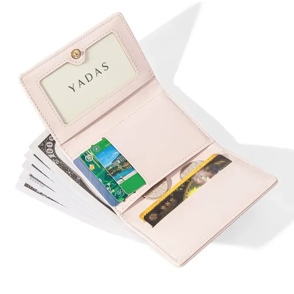 Portafoglio stampato con gattino di nuova moda Porta carte in PU Porta carte corto carino piccolo portamonete Porta carte per studenti Borse per soldi da donna