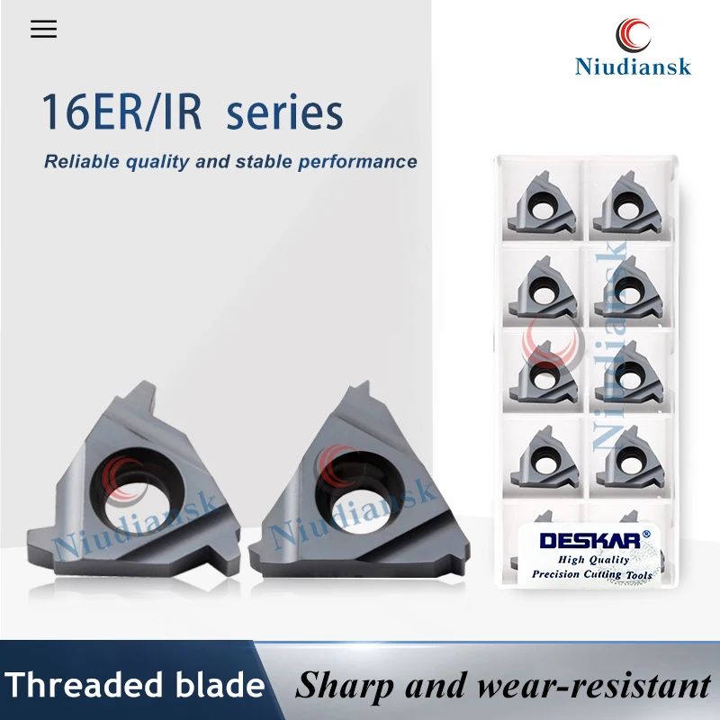 DESKAR شفرات موضوع شبه منحرف 16ER/IR 1.5/2/2.5/3TR W-نوع الموضوع أداة 16ER/IR 8/14/24 واط LDA الموضوع إدراج المواد العالمية
