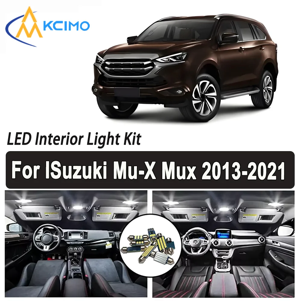 

Kcimo LED For ISuzuki Mu-X Mux 2013 2014 2015 2016 2017 2018 2019 2020 2021 Premium Bright LED Interior Dome Map Trunk Light Kit