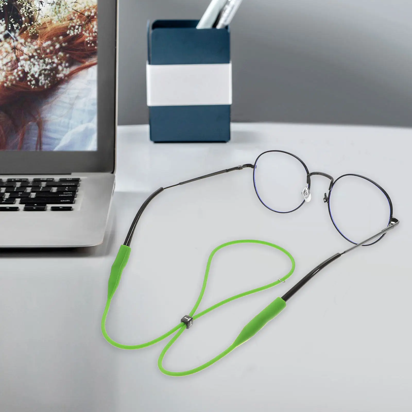 

6Pcs Glasses Nonslip Chain Letter Design Soft Silicone Nylon Lanyard for Sports Eyewear Fixing Hanging Cord Antiskid Eyeglass