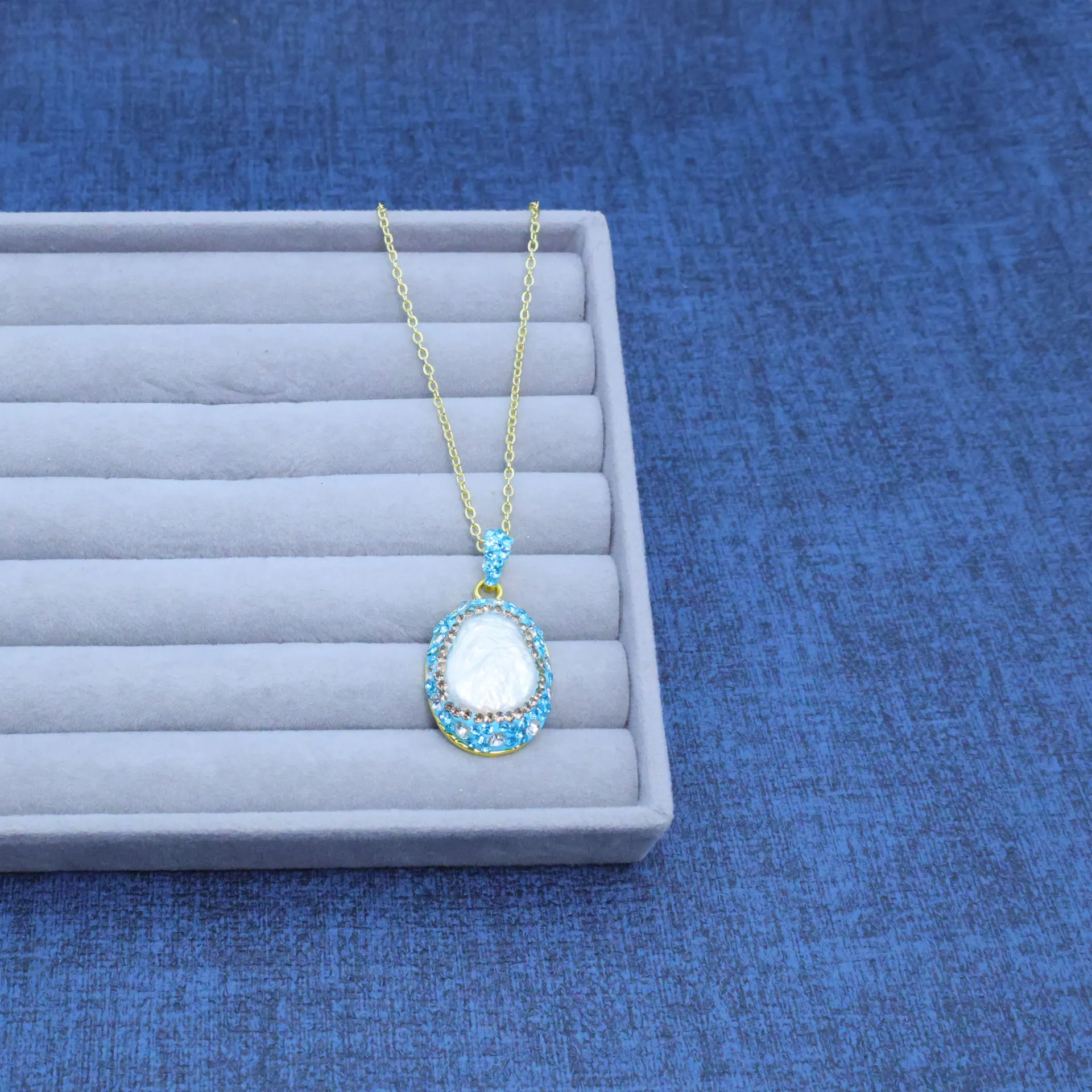 DIY accessories New Cross-border Pearl Set Natural Freshwater, Baroque Natural Pearl Design Fashion Temperament Three-piece Set