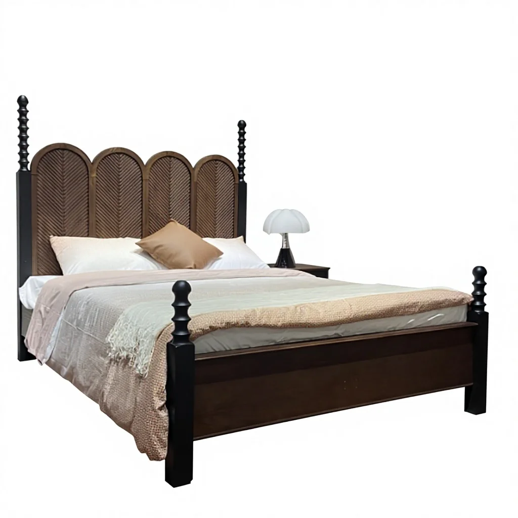 @#Choosy European Design Modern Storage Solid Oak Wood Soft Bed Frame Durable Plywood Panel 1.8m Apartment Non-Foldable Jiangxi