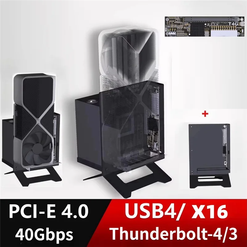 UT4G-BK8 ภายนอก EGPU อะแดปเตอร์ USB4.0 To Pcie X16 EGPU สําหรับ Thunderbolt 4/3 Pcie 4.0X4 GPU Dock สําหรับ NUC ITX STX แล็ปท็อป