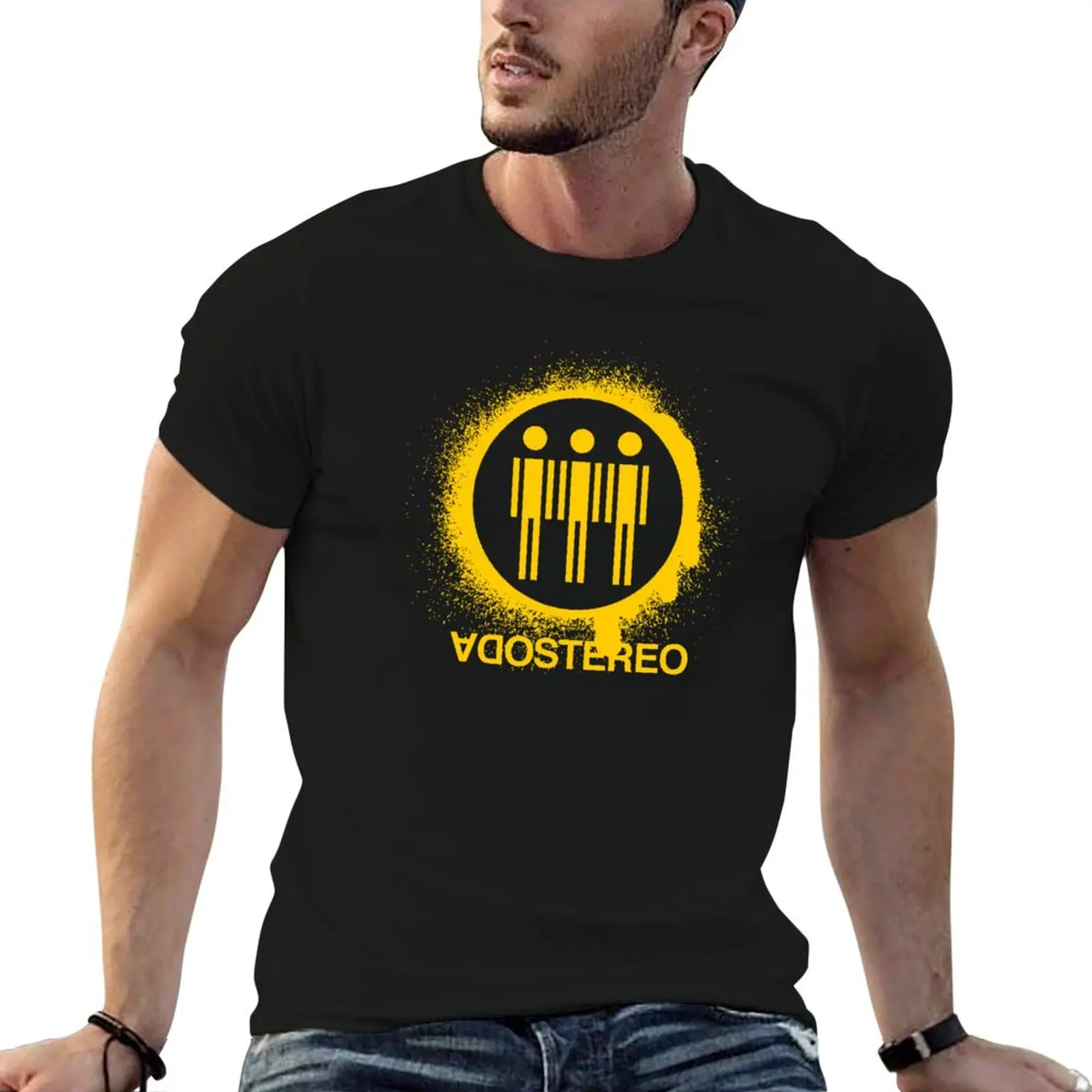 Camiseta Soda Stereo, Rock en español, sin planchar, informal, de manga corta