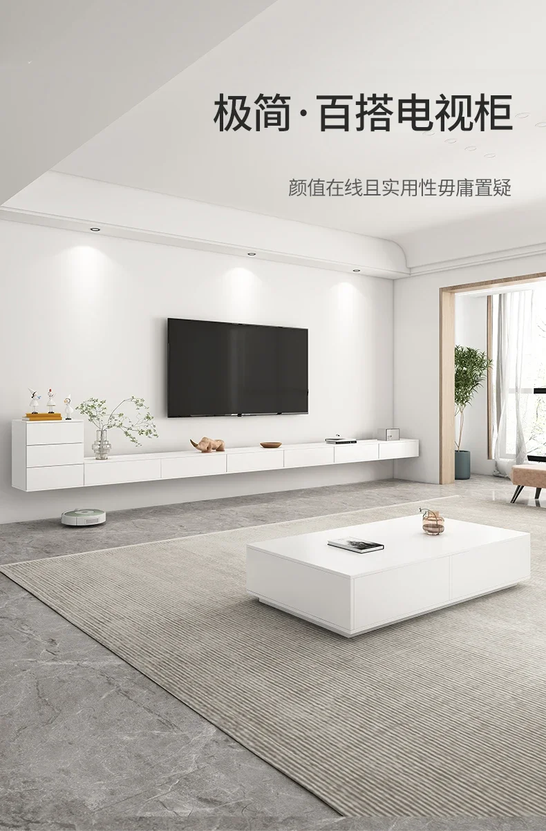 

Light luxury suspended TV cabinet Modern simple living room Nordic minimalist wall-mounted wall cabinet