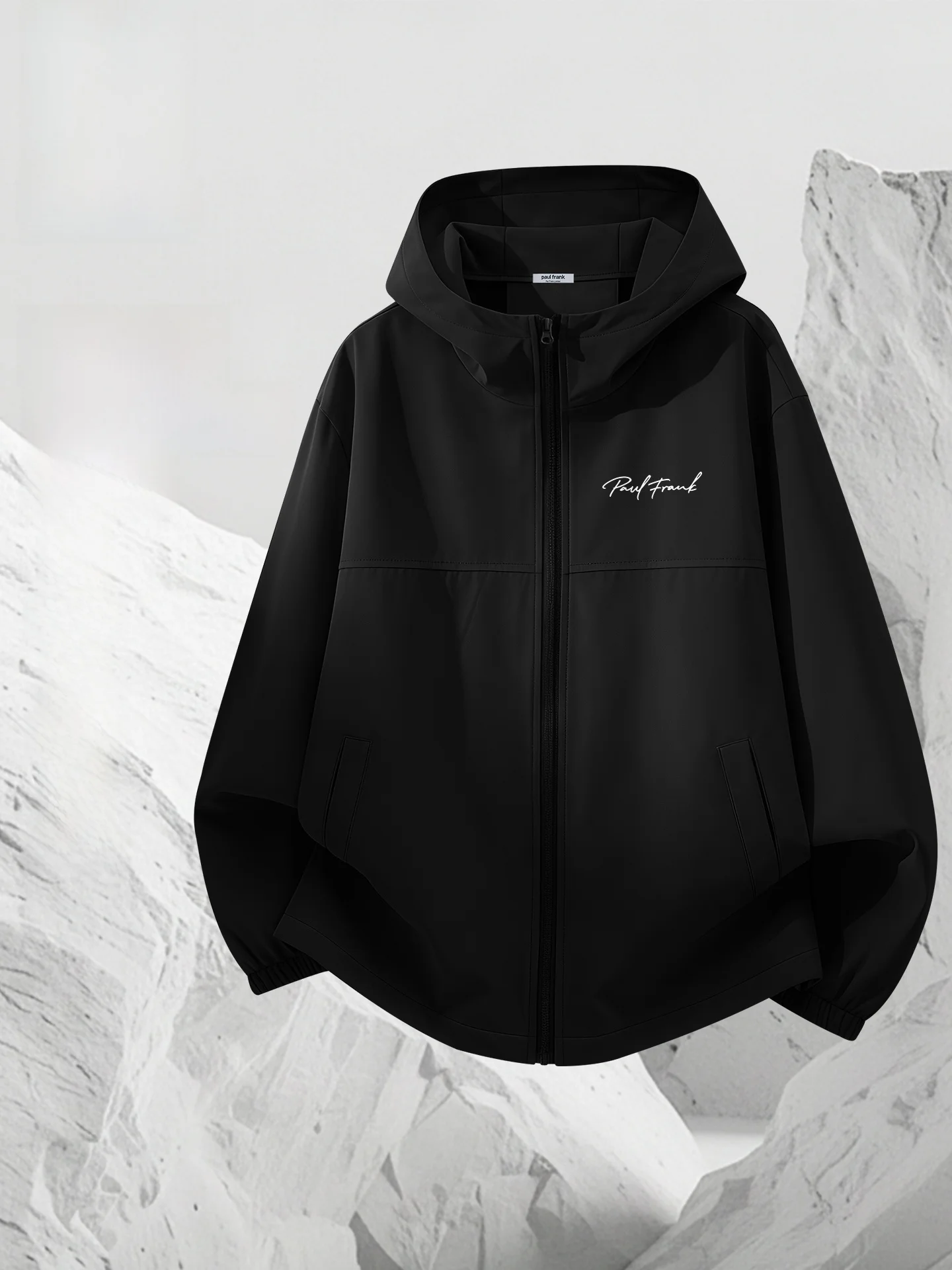 

Outdoor Functional Hooded Jaet Men's Spring Sport Windproof Top Wear Resistant Zipper Closure Polyester Fiber