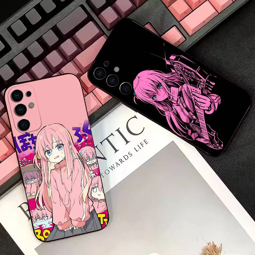 anime B-Bocchi the Rock H-Hitori Gotoh   Phone Case For Samsung S25,S23,S22,S20,S21,S30,Ultra,Plus,Note,5G Black Cover