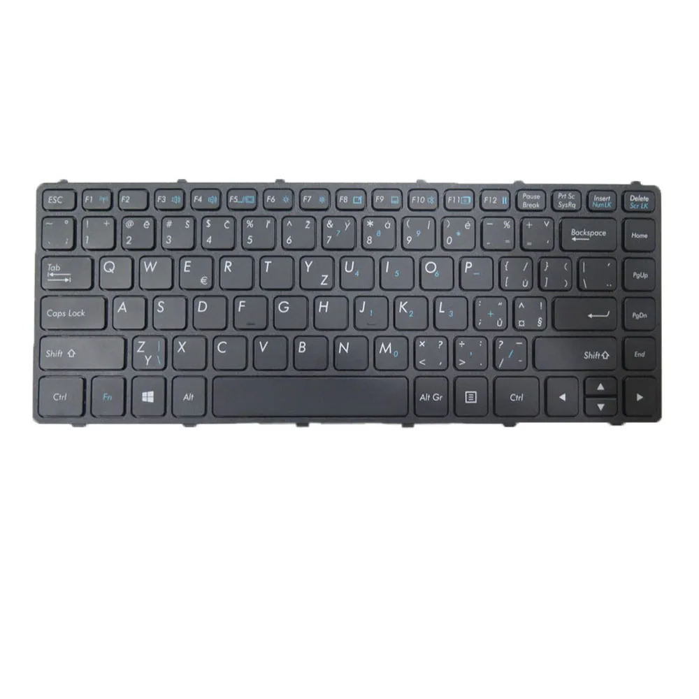 Black Frame Czech Canada Keyboard For GETAC V138418CS1 V00 CA-RO 531087680986 V138418GS1 V00 CZ-RO 531090280010 5531087680955