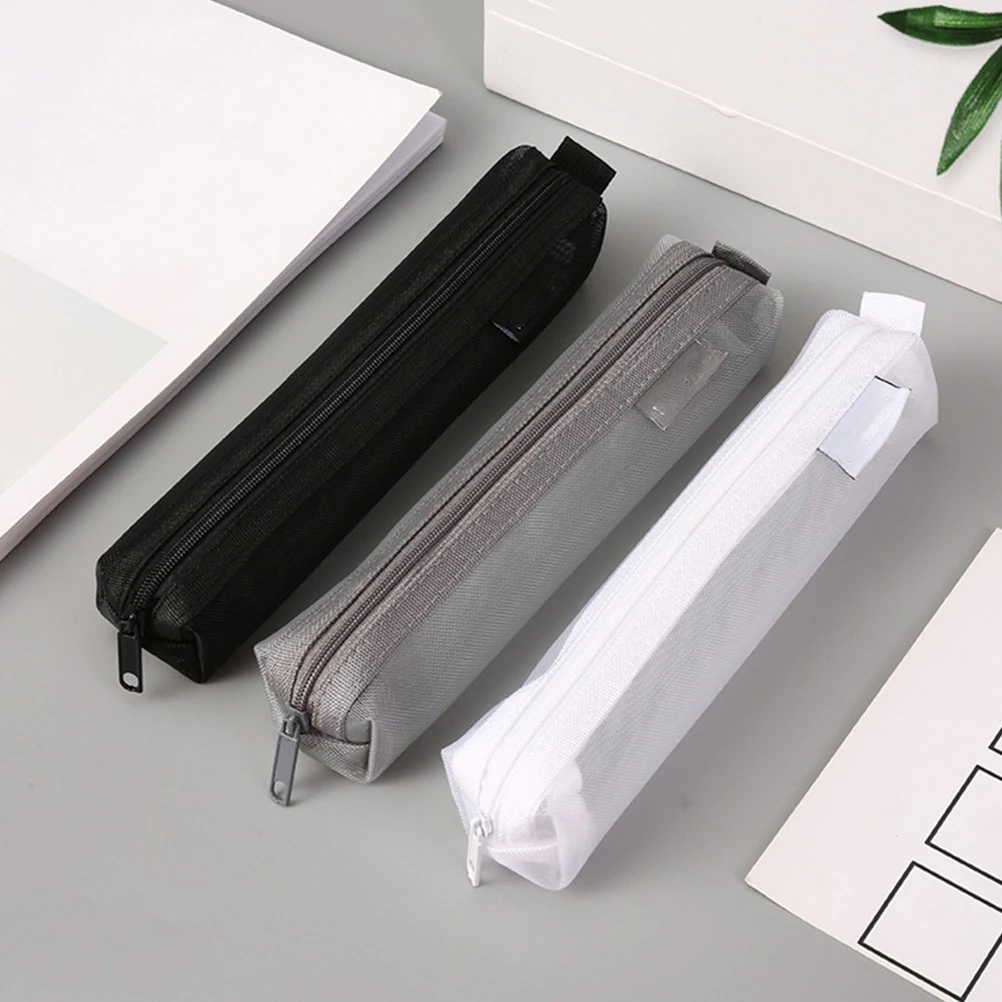 

2 Pcs Pencil Bag Exam Transparent Stationery Bag Large Capacity Pen Container for Students Office Lightweight ganizer Storage