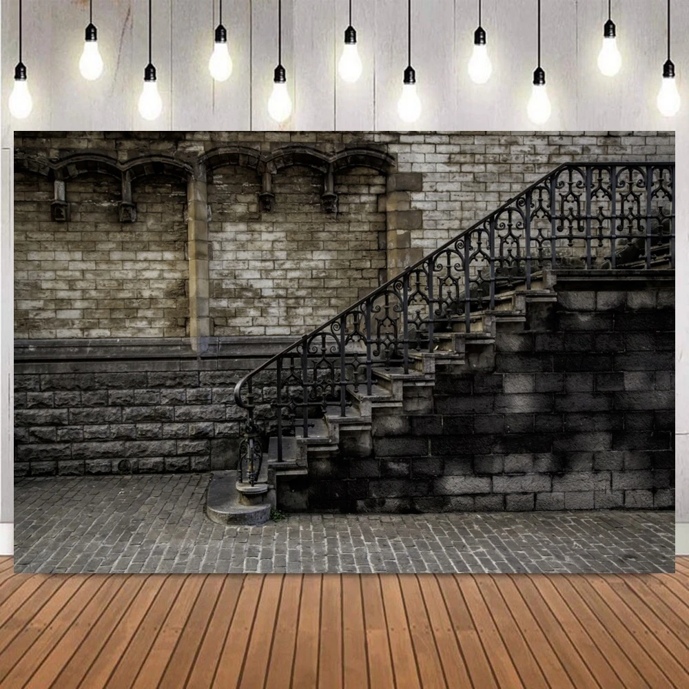 Stone Wall Photography Background Retro Countryside Various Colors Brick Stone Birthday Portrait Home Decoration Backdrop Studio