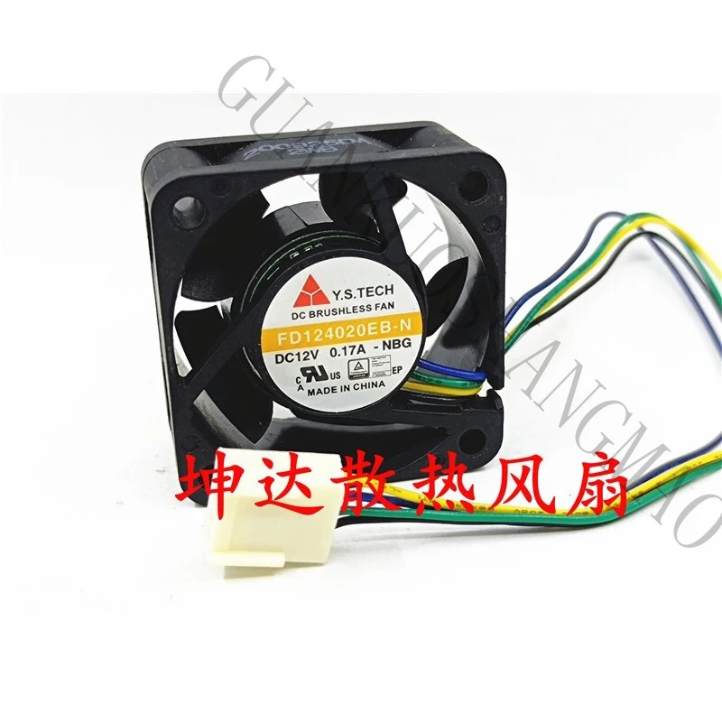 

HJY 1 PCS Y.S.TECH Fan FD124020EB-N DC 12V 0.17A 4020 4CM 4-wire cooling fan