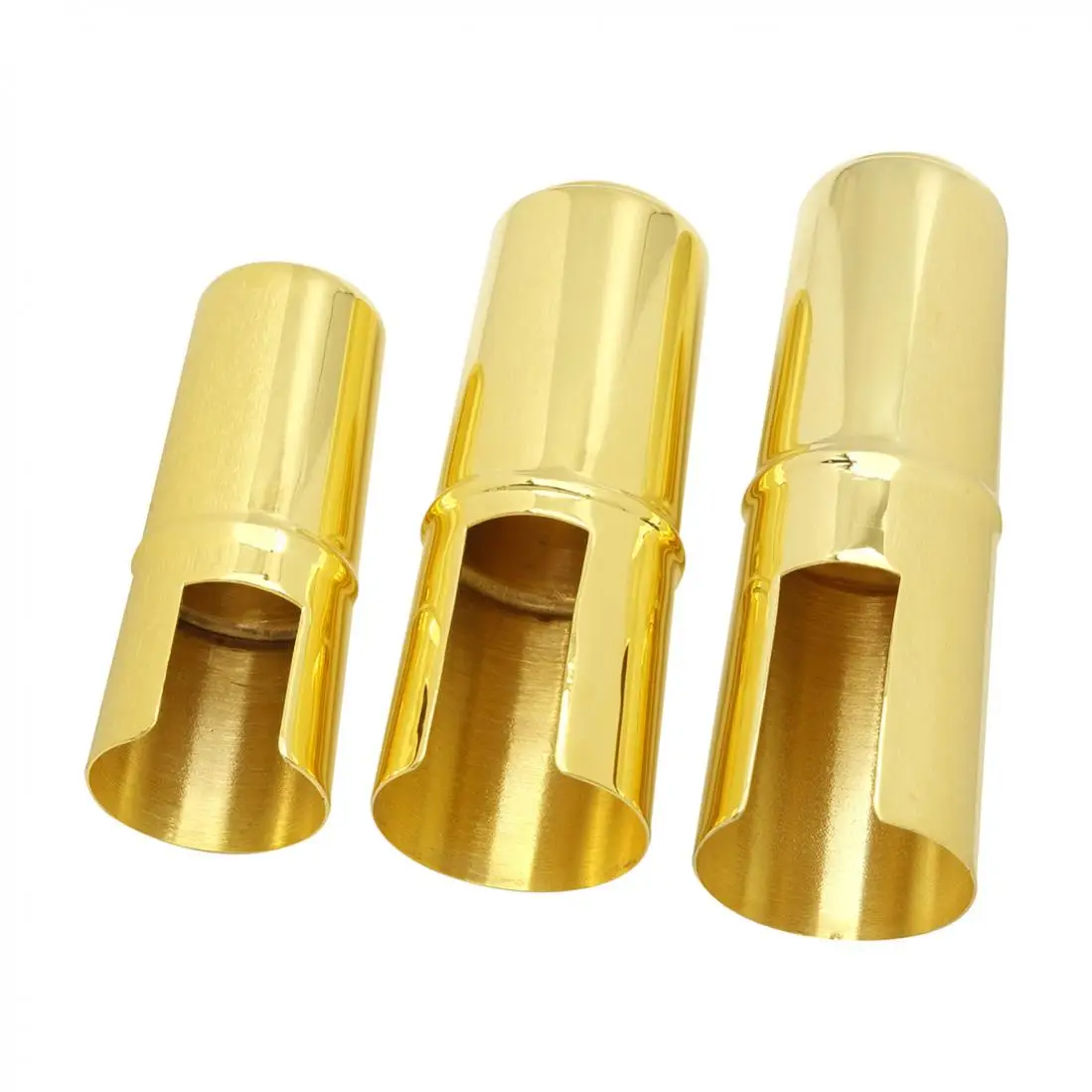 Alto / Soprano / Tenor Saxophone Mouthpiece Cap Brass Gold Plated Protective Cap for Metal Sax Mouthpiece