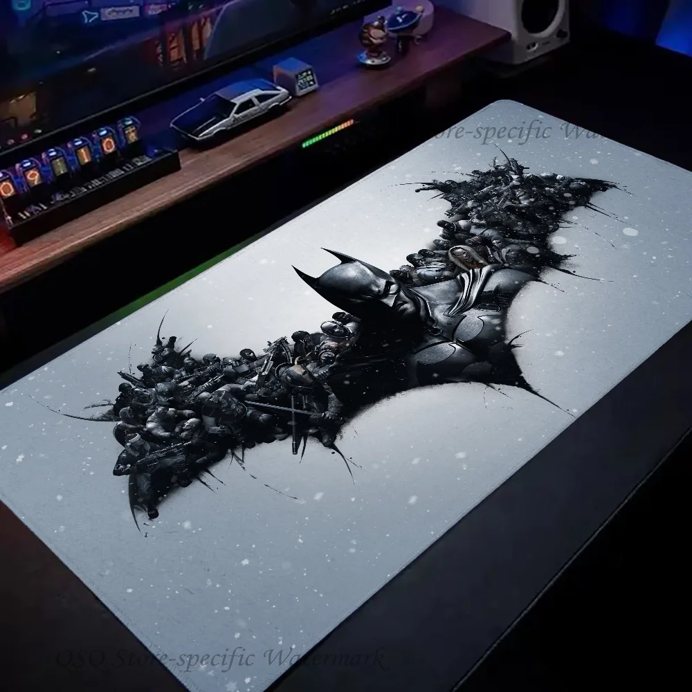 Imagem -02 - Legal B-batmans Mousepad Grande Jogo Mouse Pad Lockedge Engrossado Teclado de Computador Mesa Tapete
