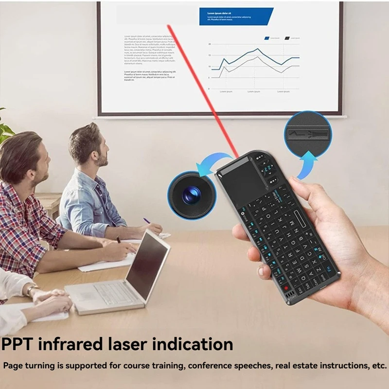 Handheld 2.4G Mini Wireless Keyboard with RF Touchpad Mouse for Smart TV Box PC Tablet-A09I
