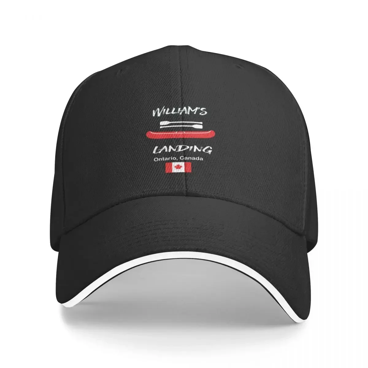 

Williams Landing - red canoe with paddles Baseball Cap Rugby Trucker Hat Male Women's