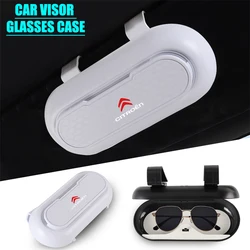 Car Sunglasses Organizer Accessorie Eyeglass Holder Glasses Storage Box For Citroen C1 DS C4 Grand Picasso C4L C5 VTS C-ELYSEE