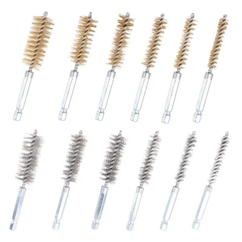 AC88-Hole Brush Cleaning Brush Set Steel Wire Hole Brush Set Stainless Steel Cleaning Brush For Electric Impact Drill