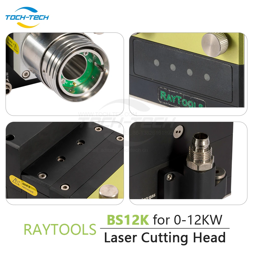 Raytools Auto Focusing Laser Cutting Head, Máquina de corte a laser de fibra, BS12K para 0-12kW