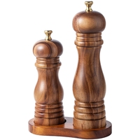 Acacia Wood Pepper Mill Grinders with base pepper mill Spice Mill for Tableware Kitchenware