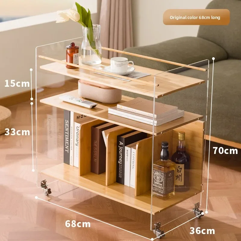Multi-functional Sofa side table Tea table Coffee table Movable sofa side table Tea side cabinet Small table rack