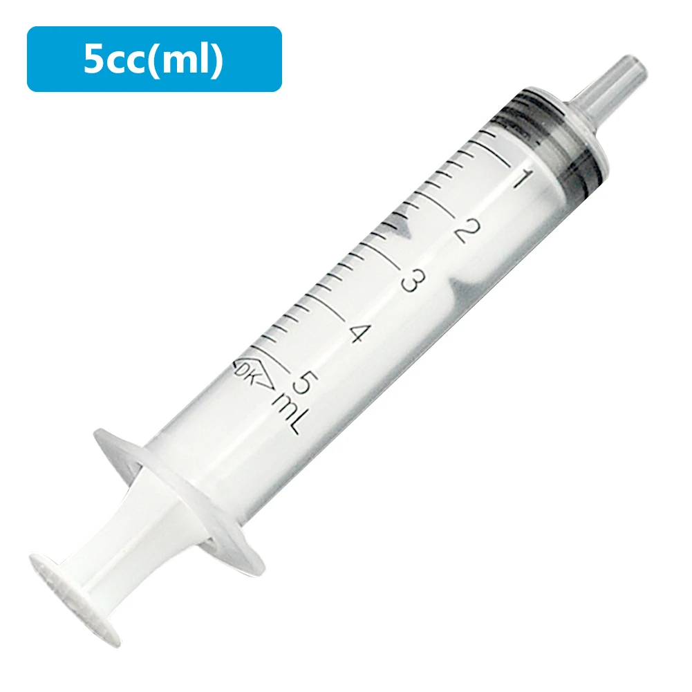 No needle! 5 10 20 50 100Pcs Reusable 5ML Hydroponics Plastic Nutrient Health Measuring Nutrient Syringe Tools Sampler syringe