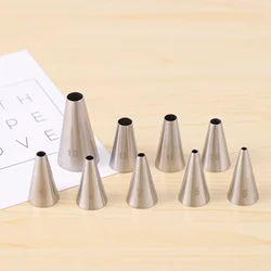 #00~12 Round Dot Piping Nozzles Pastry Icing Tips Fondant Cup Cake Chocolate Baking Decorating Tools Stainless Steel