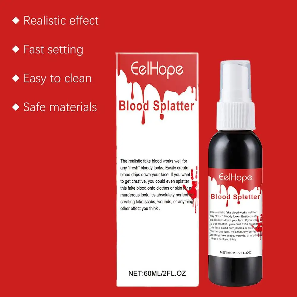 60ml Cosplay Speelgoed Kunstmatige Gesimuleerde Wonden Bloed Halloween Plasma Bloed Body Paint Fake Tool Make-up S3D8