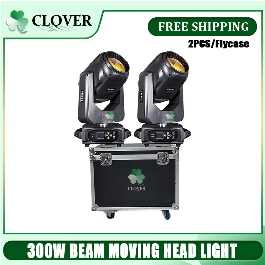 No Tax 2Pcs Pioneer Beam With Hook Sharpy 300W Moving Head Light Beam Stage Light DMX 512 Dj Disco Light With 1Pcs Flycase