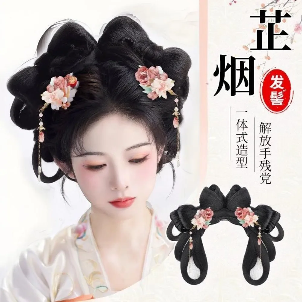 

Bow Hanfu Hair Bun - All-in-One Updo with Padding for Daily Use‌ Ancient Chinese Hair Accessory - Ready-to-Wear Bow Bun Set‌