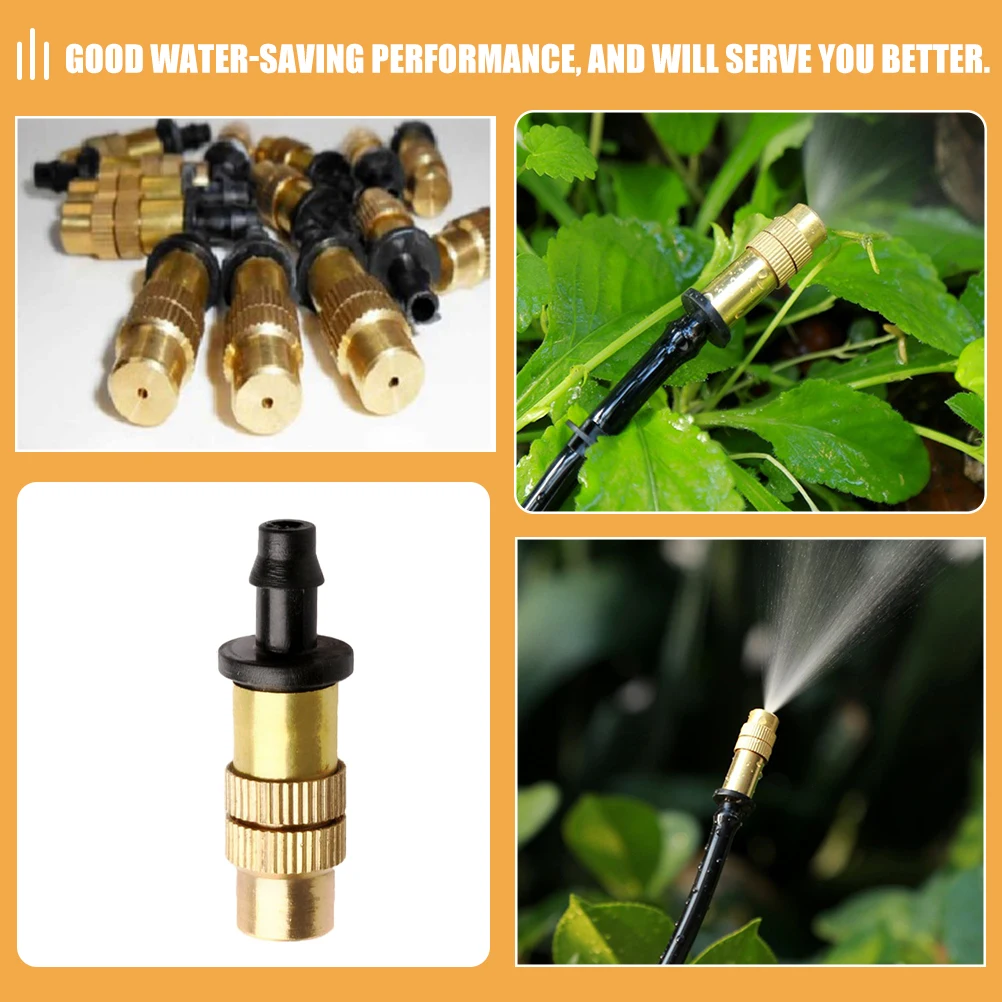 

16 Pcs 4 7mm Copper Atomizing Nozzle Low Pressure Misting Garden Water Hose Sprayer Durable Anti Wear Irrigation Roof Cooling