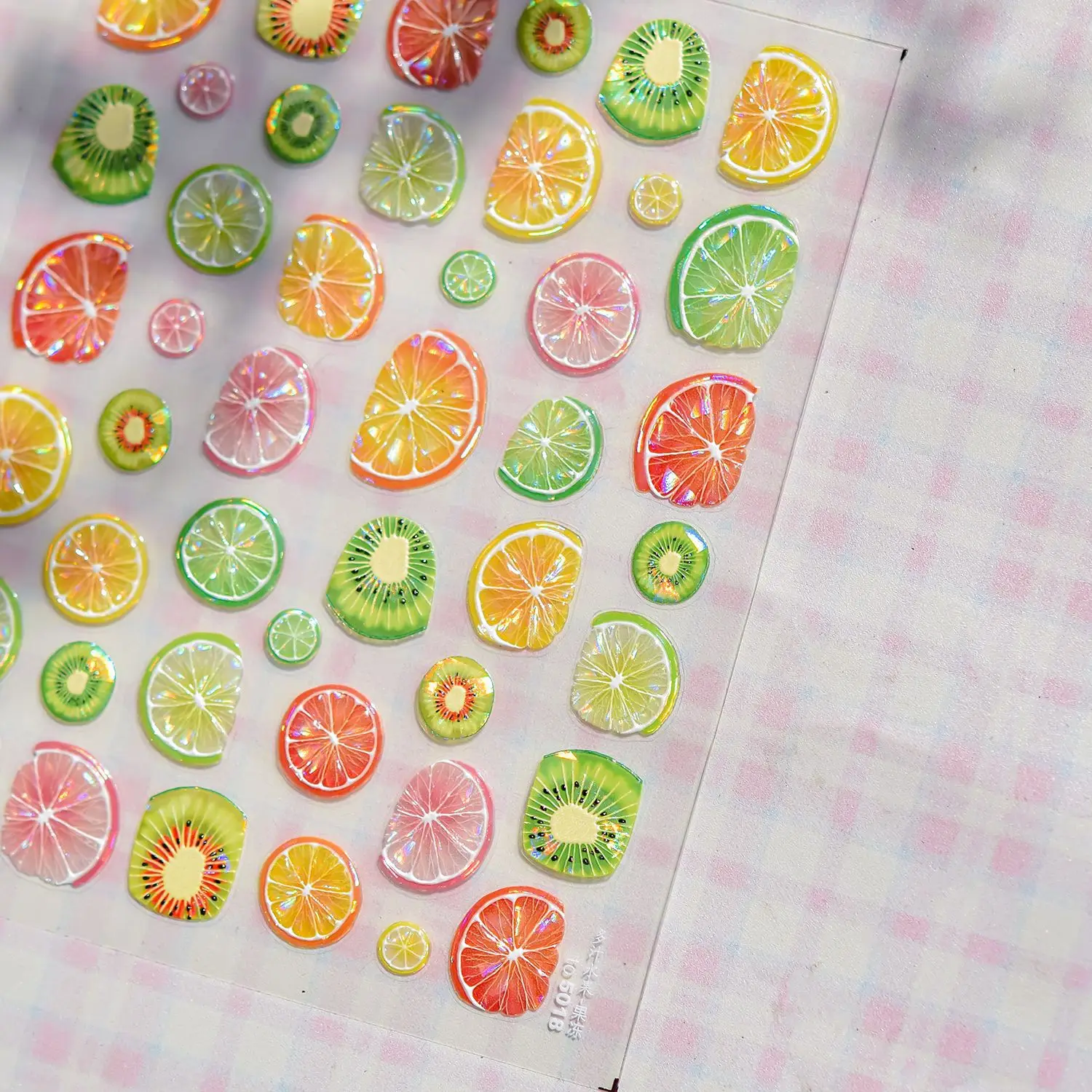5D Jelly Red Apple Nail Art Aufkleber Cartoon Apple Slice Kawaii Obst Süße süße selbstklebende Dekoration Maniküre Aufkleber DIY – Detail 23