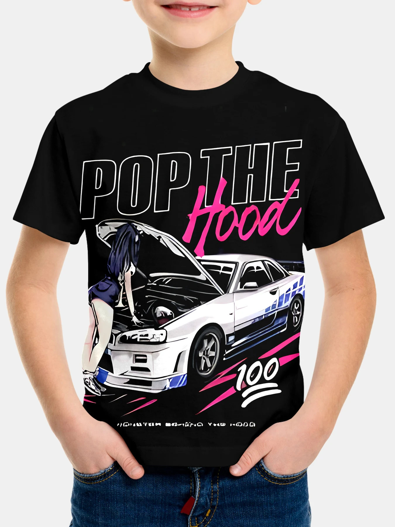 

Детская одежда Pop The Hood для мальчиков 2024, детская одежда, футболки для мальчиков, детская футболка, топы с короткими рукавами, футболка 2025 г.