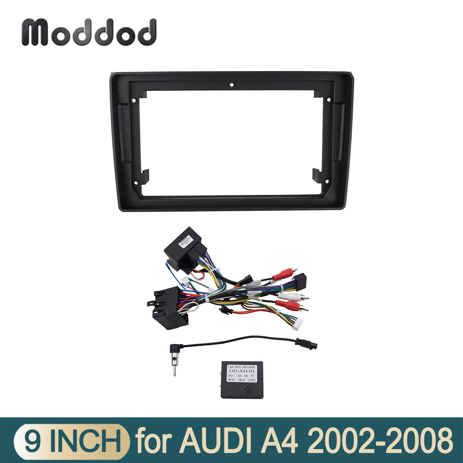 

Radio Frame Fit for 2002-2008 AUDI A4 9 Inch Dash Mount Kit Stereo Panel GPS DVD Refitting Installation Surround Trim Fascias