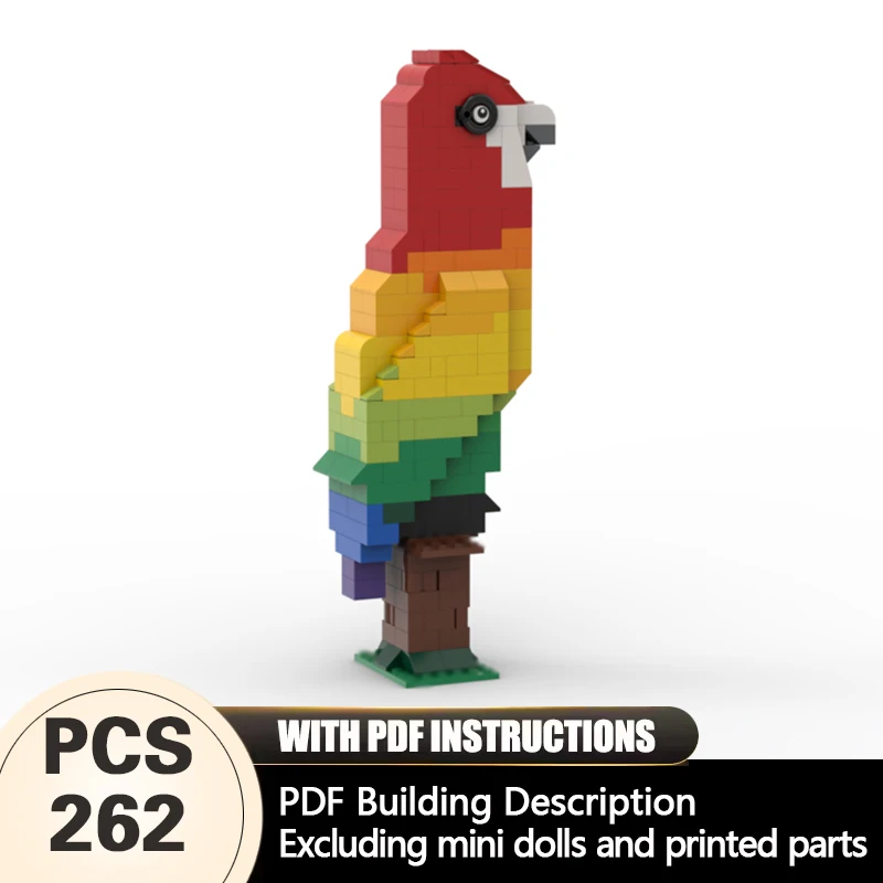 

Creators Animal Series Model MOC Building Bricks Rainbow Parrot Modular Technology Gifts Holiday Assemble Children Toys Suit