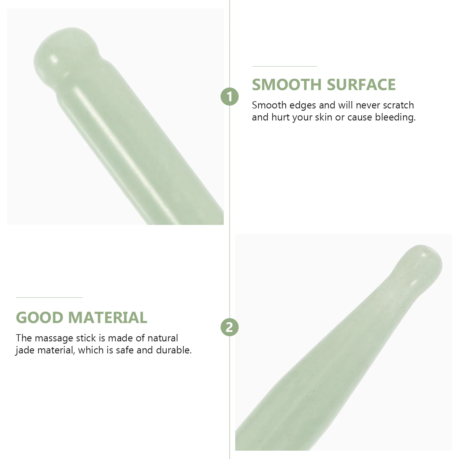 أداة تدليك وحيدة من اليشم الطبيعي، عصا محمولة لكشط القدم، علاج نقطة الضغط، تخفيف فعال للألم بعد المشي الطويل أو