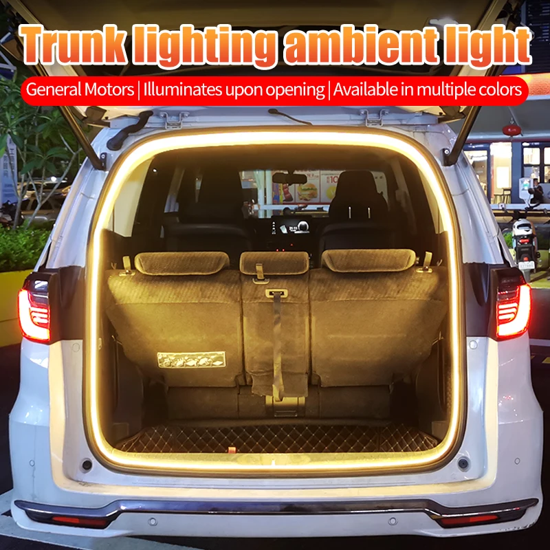 

Car 5M Trunk Light Strip LED Atmosphere Lamps with Cigarette Lighter Decorative Lighting Scalable Universal SUV Suit For Model Y