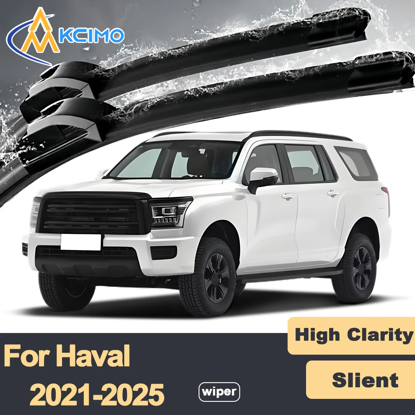 

Premium Rubber Durable Silent Windshield Wiper Blades 2pcs for Haval Chitu 2021-2025 Front Wiper Blades Set