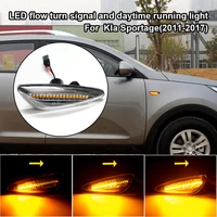 Para Kia Sportage 2011 2012 2013 2014 2015 2016 2017 luz LED de intermitente dinámica marcador lateral guardabarros secuencial lámparas para correr