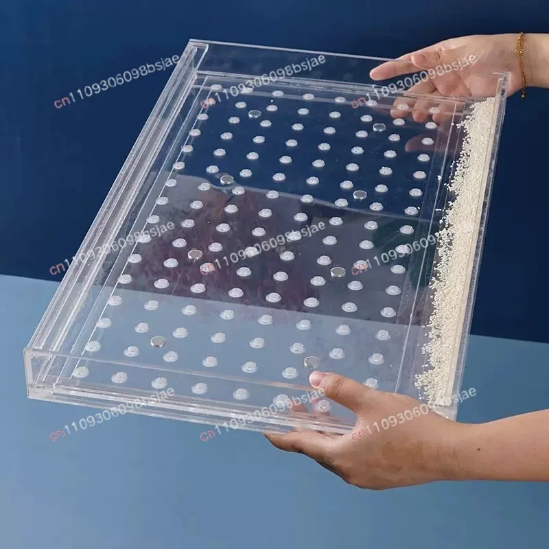 Acrylic Manual Seed Sower 32/50/72/105/288 Holes - Efficient Seeding Tool for Seedling Tray Garden Nursery Planting