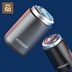 Youpin konka mini barbeador elétrico portátil, limpeza rápida, forte, alta velocidade, usb, automático, viagem de negócios, conjunto de barbeador à prova d'água