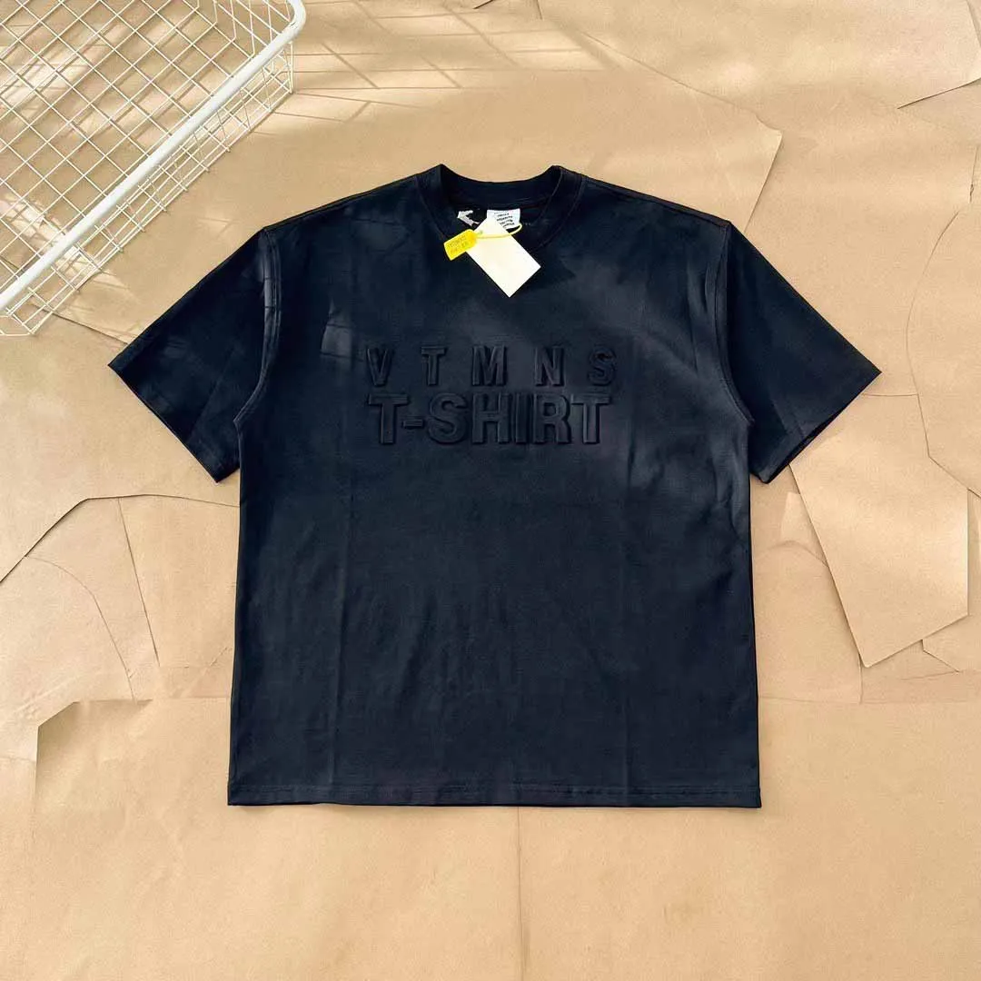 Best Version 1:1 VT T-SHIRT Foam Printing Women Men T shirts Tees Oversized Men Casual Cotton T shirt