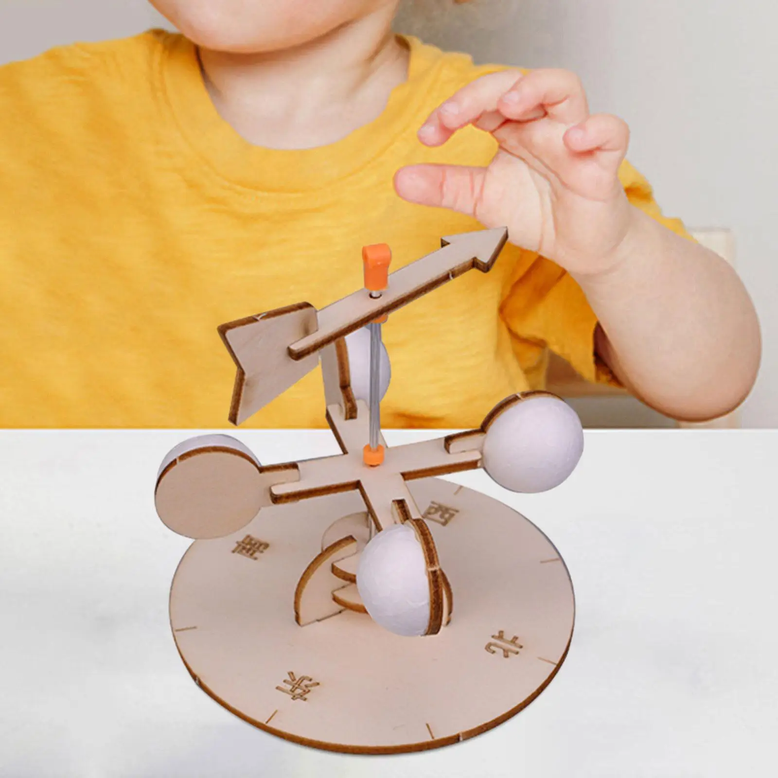 DIY Wooden Wind Vane Toy Kits Physics Developmental Wind Direction Indicator