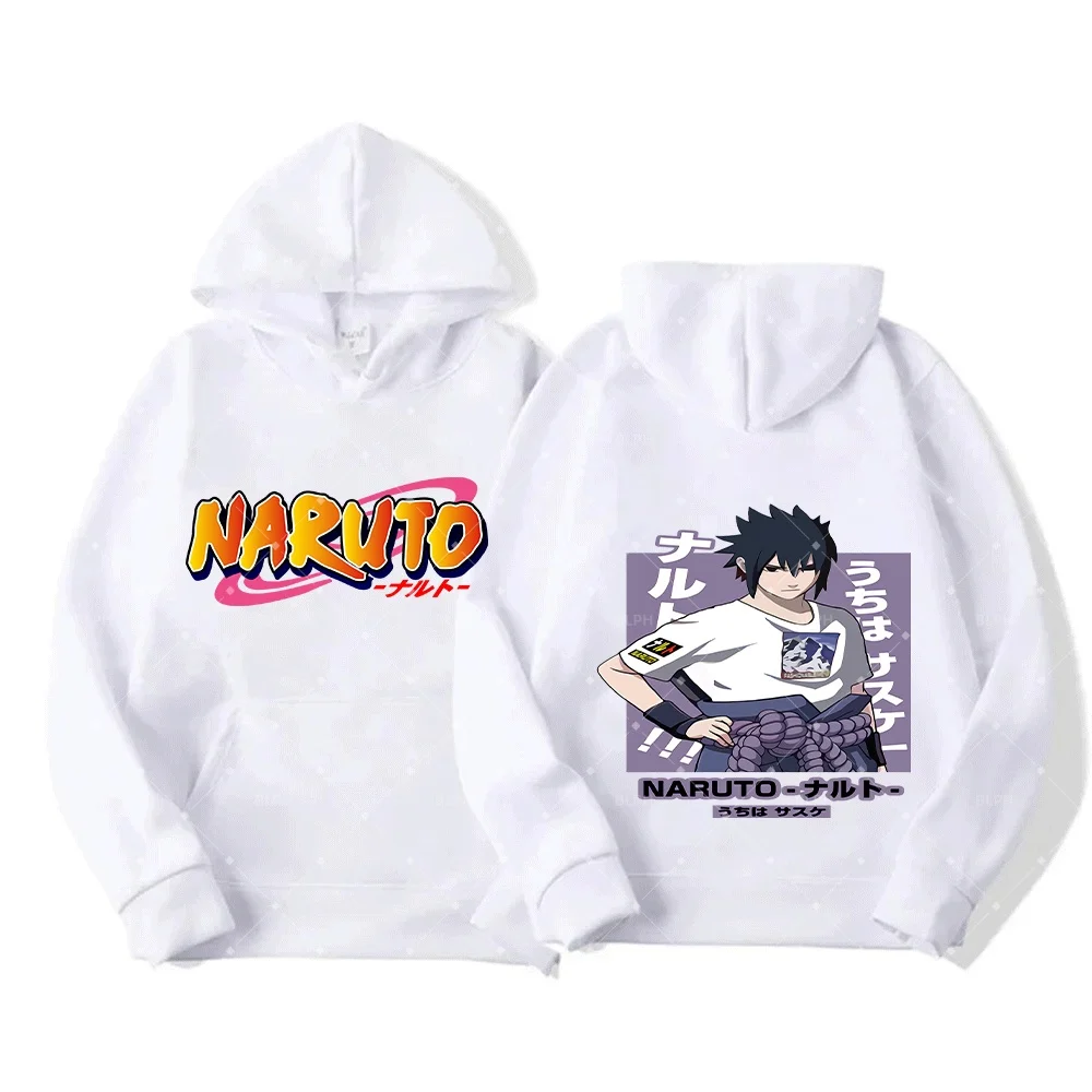 Sudaderas con capucha a juego para la familia con estampado de NARUTO Uchiha Sasuke, perfectas para los fanáticos del anime y salidas familiares