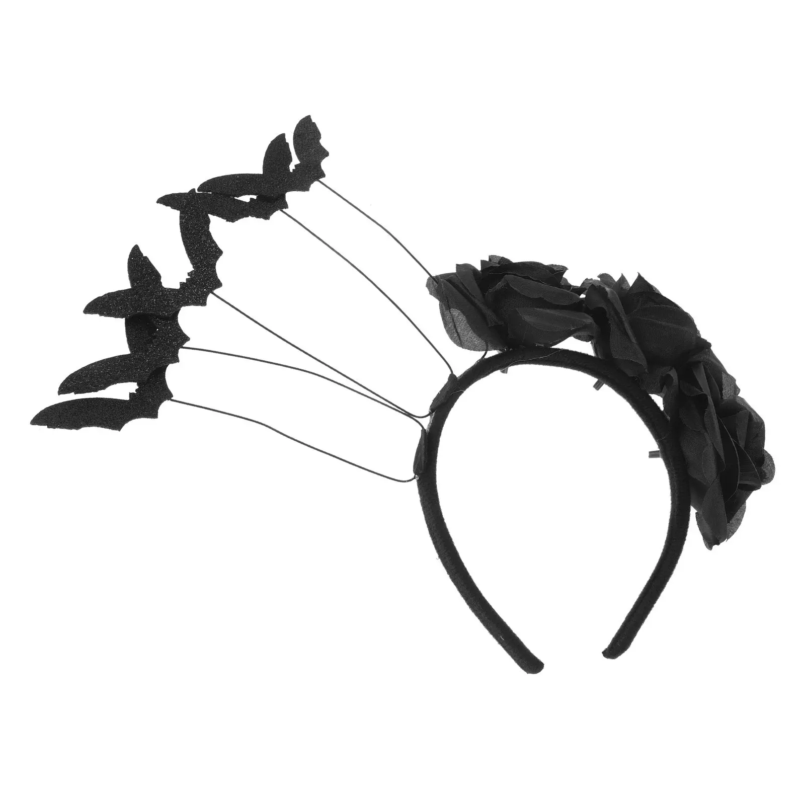 Bat Halloween Headband for Adults – Adjustable Comfortable Hair Hoop Party Costume Cosplay Photo Prop