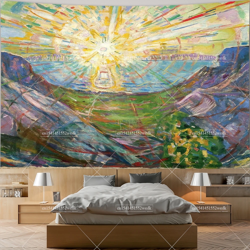 Edvard Munch The Sun Wall Hang - Aesthetic Tapestry ulasan dan harga