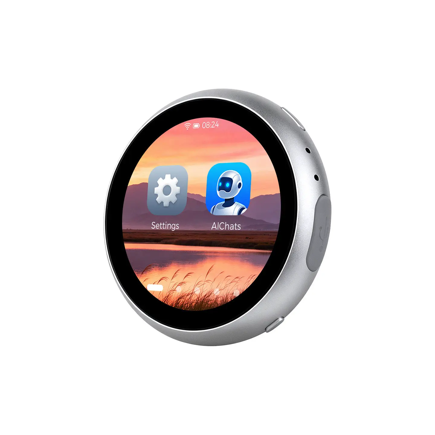 ESP32-S3 1.85 Inch LCD Capacitive Touch Screen Smart AI Badge with Aluminum Alloy Shell