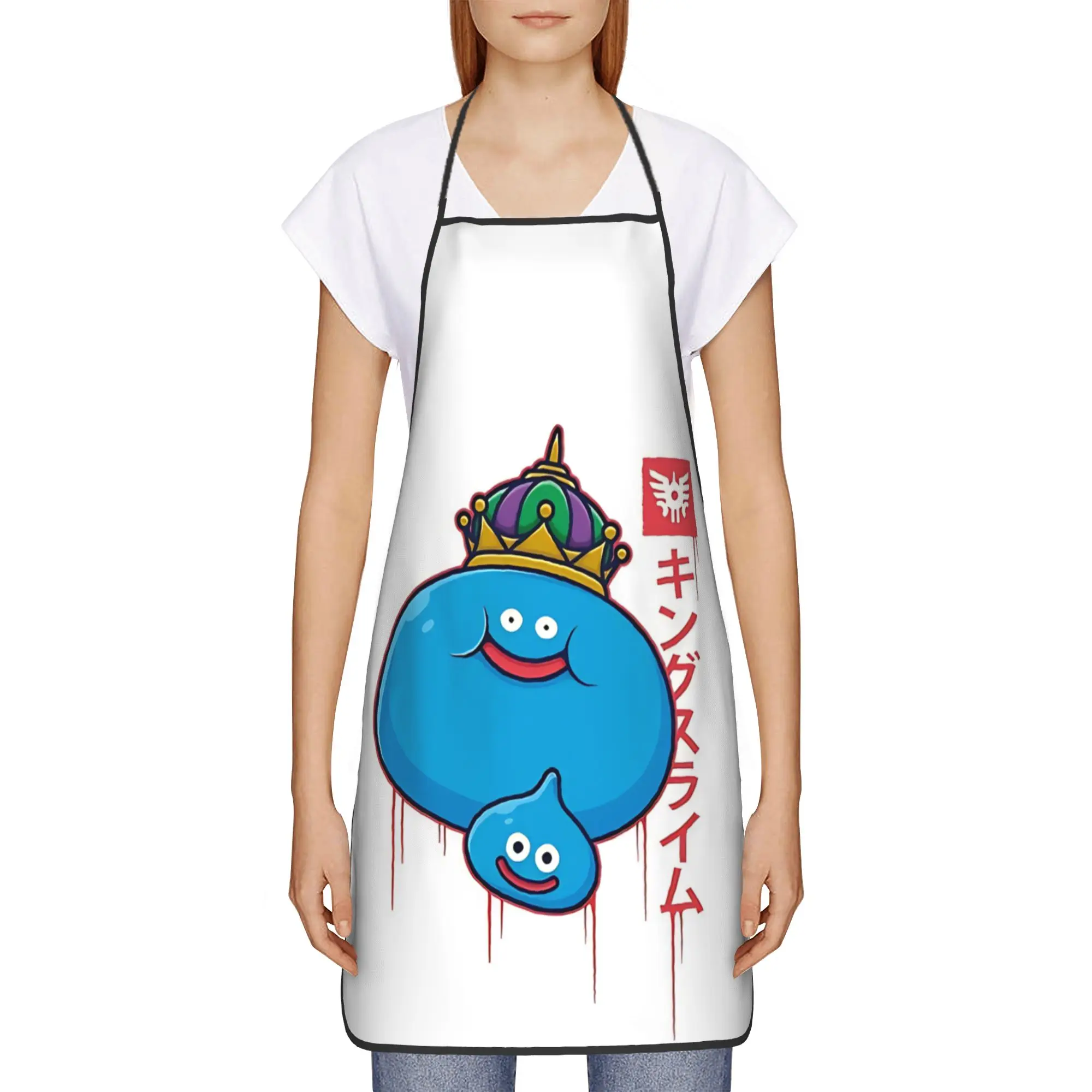 D-Dragon Quest Slimes (4) Apron  Cooking Fashion Kitchen Accessories Adult Home Aprons without Pocket