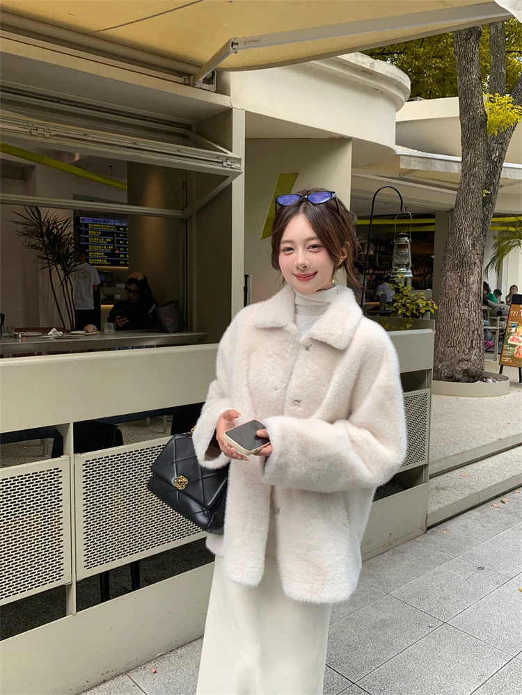 Cappuccio in pelliccia sintetica Cappotti da donna a pois al ginocchio da sera Giovane giunzione Moda Bottoni accoglienti Flowy Allentato Multi lungo Casual