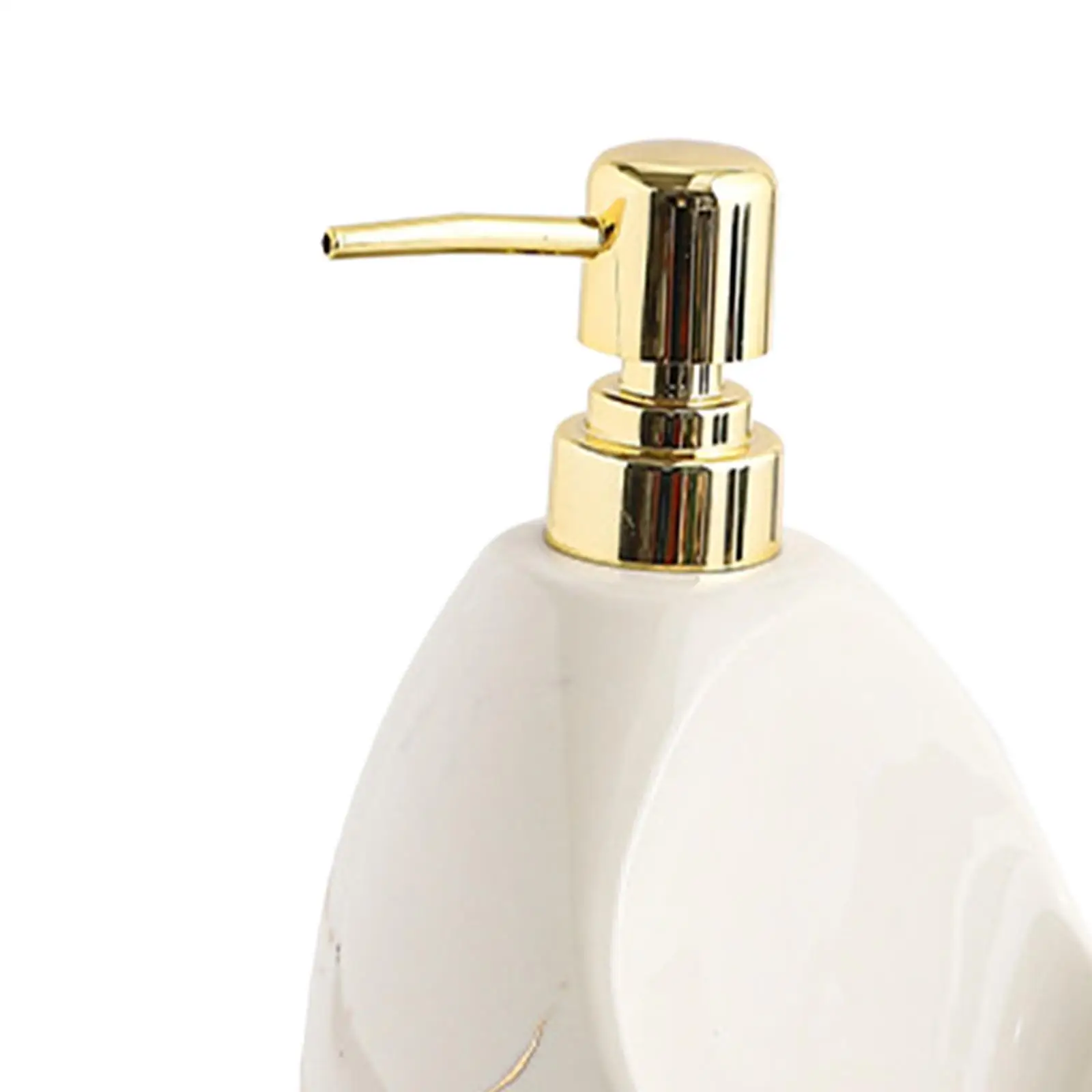 Bathroom Ceramic Soap Dispenser with Sponge Holder Marble Finish for Kitchen Sink Hand Soap Shampoo Lotion Countertop Organizer