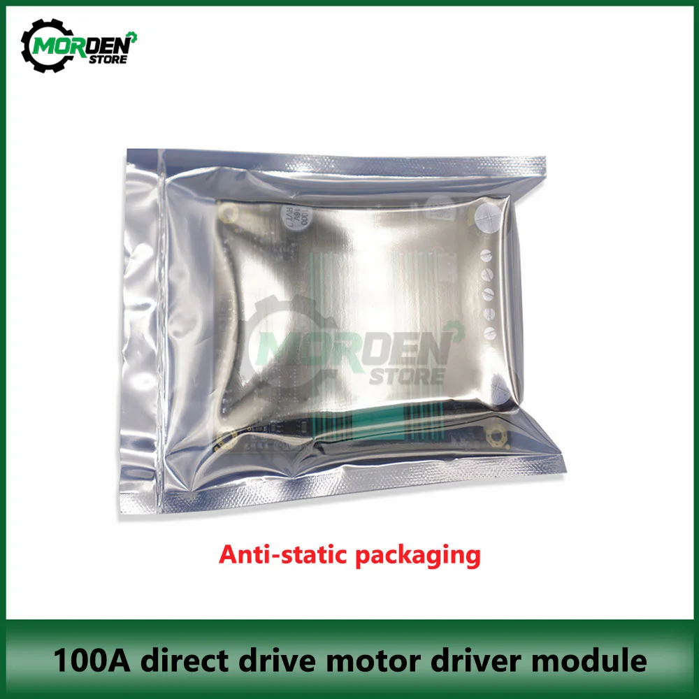 DC 12V~48V 100A High Power H-bridge DC Motor Controller Drive Module High Frequency H-bridge Dual Channel Motor Module Driver